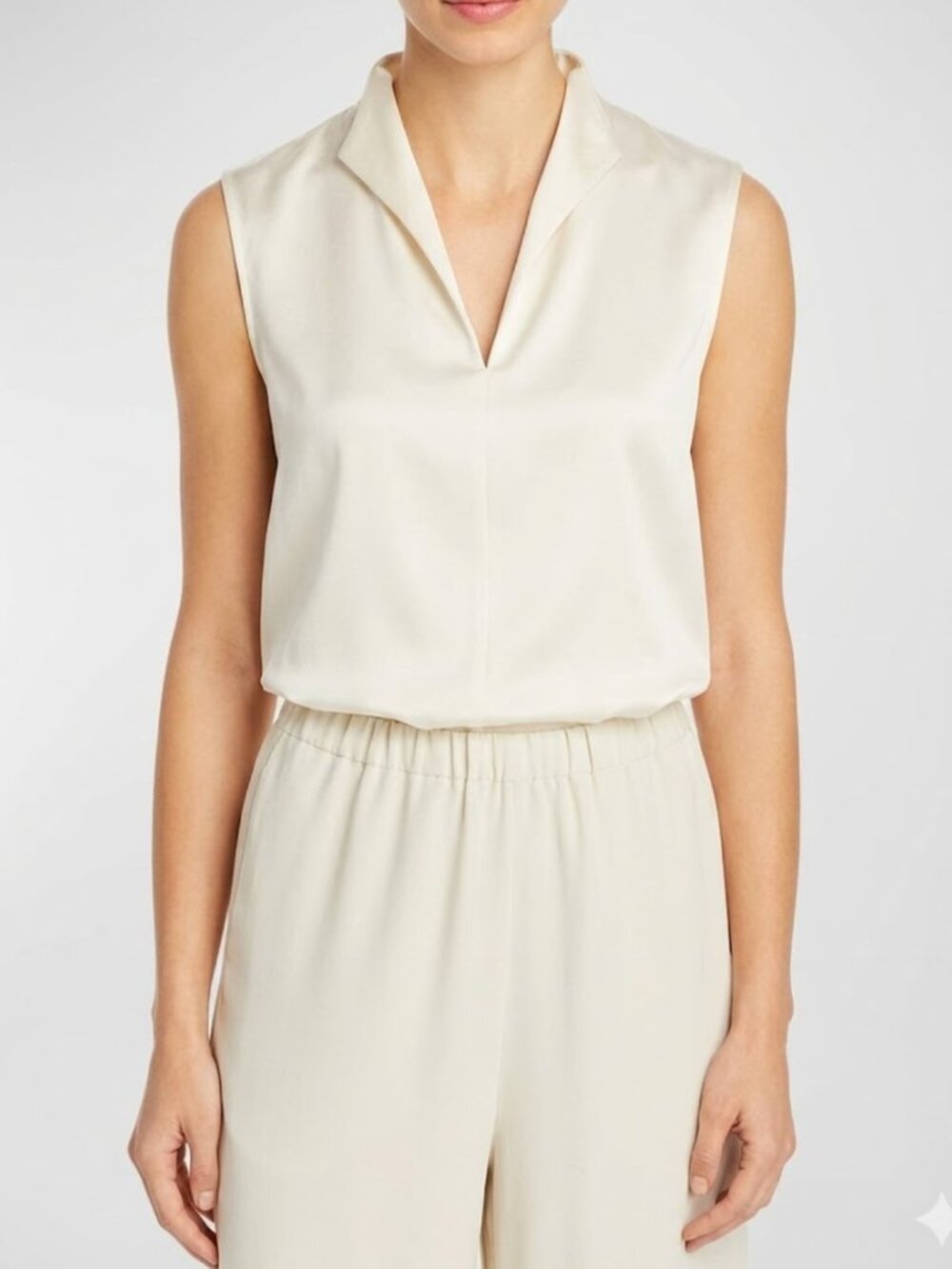 BOSS iolisa Sleeveless Stretch Silk Blouse
